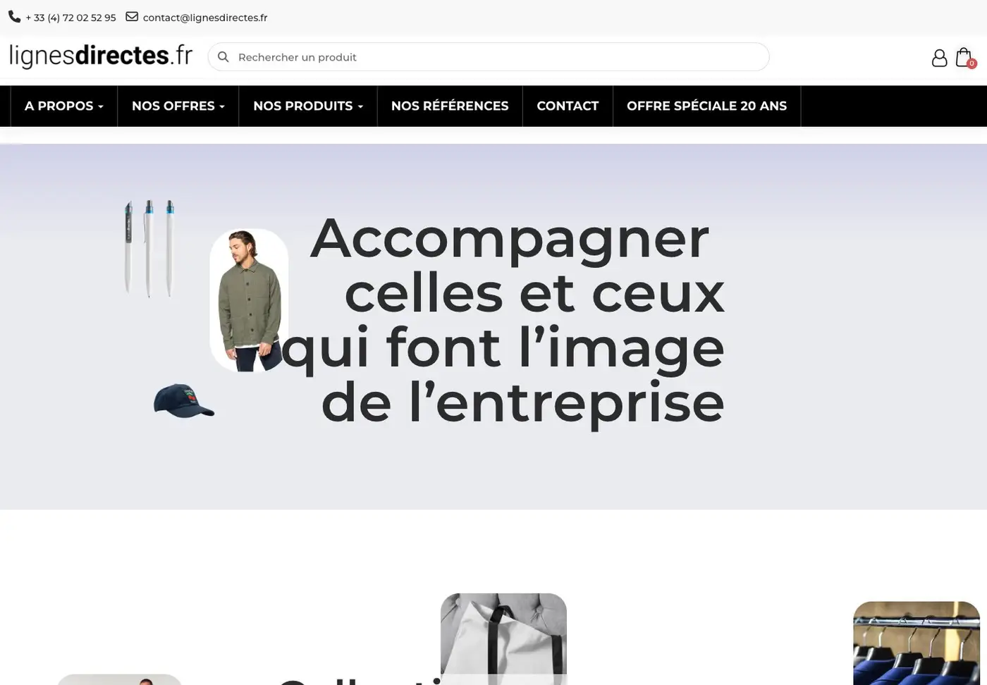 La boutique en ligne Lignes Directes, design par Élixir Création