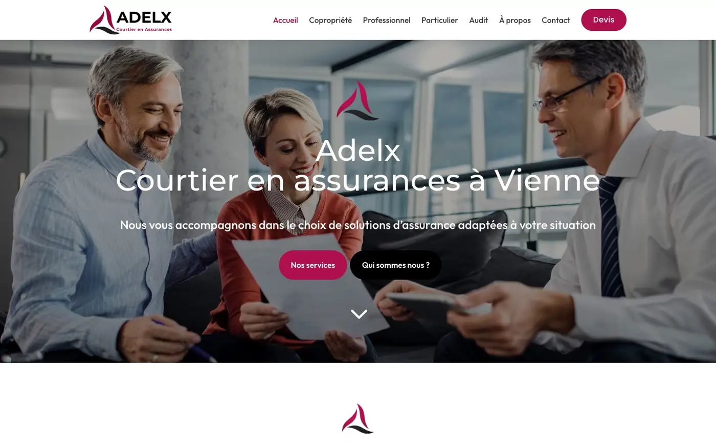 Le site Adelx, créé par Élixir Création