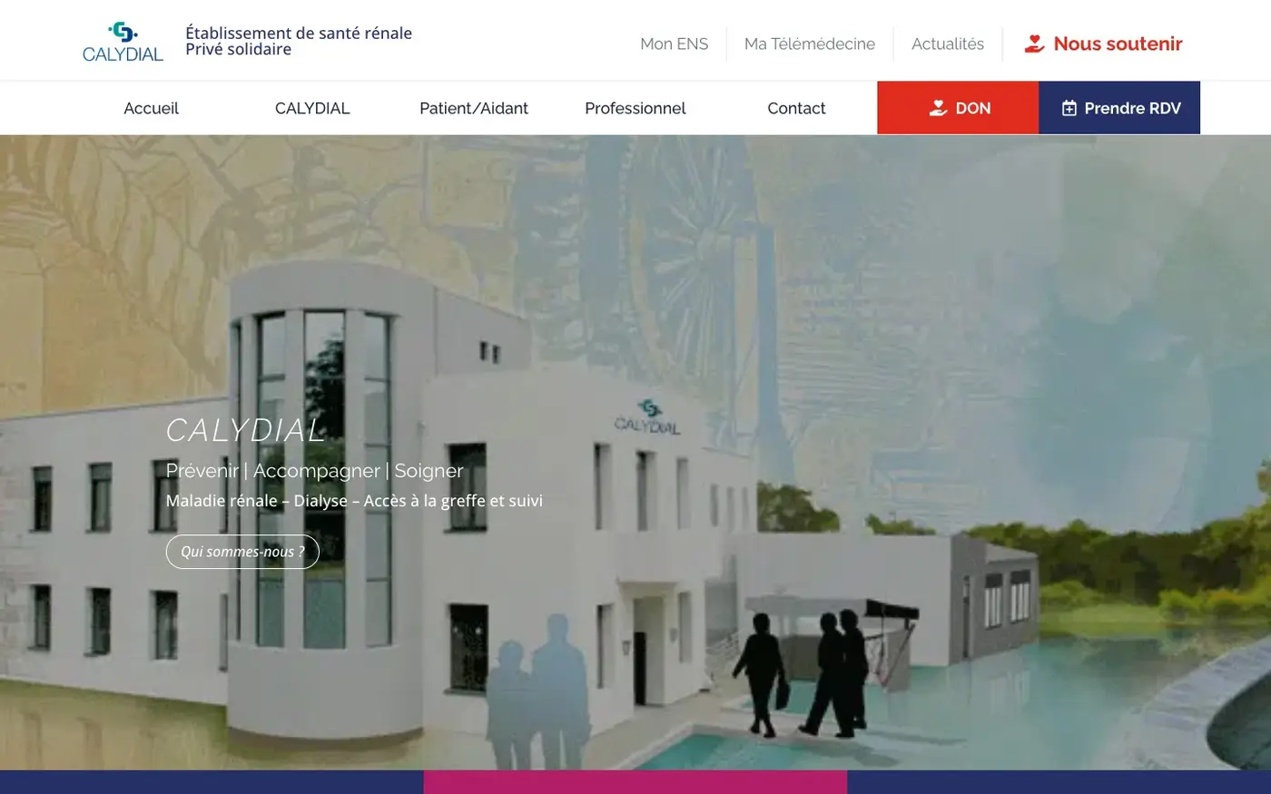 Le site Calydial, créé par Élixir Création