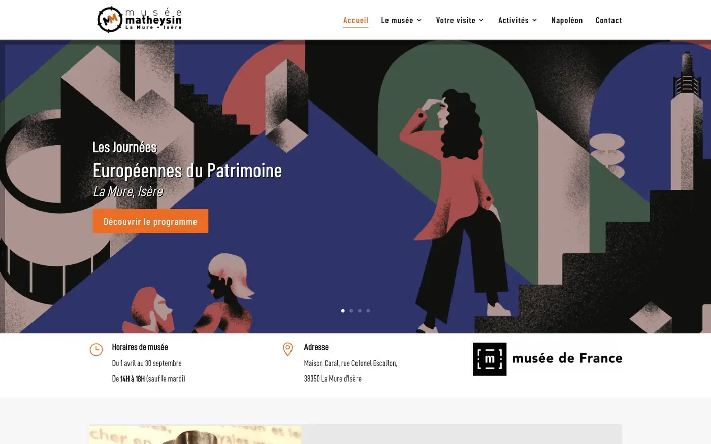 Le site du musée Matheysin, créé par Élixir Création
